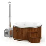 JV Möbel Whirlpool Badefass externer Holzofen Thermoholz luxuriöser Gartenpool Wellness,