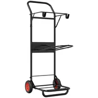 VidaXL Sattelwagen Klappbar Schwarz Stahl