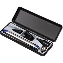 2-in-1-Otoskop- und Augendiagnose-Tool-Kit mit LED-Licht, 4 mm austauschbare Ohrstöpsel, tragbar silber/schwarz
