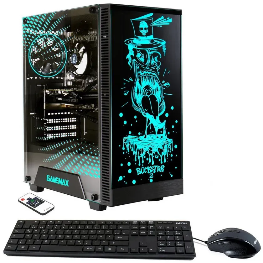 Hyrican Multimedia-PC Rockstar 6735 PC (AMD Ryzen 5 5600G, Radeon Graphics, 16 GB RAM, 1000 GB SSD, Luftkühlung, Windows 11) schwarz