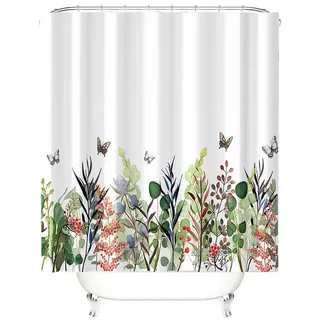 M&W DAS DESIGN Duschvorhang M&W DAS DESIGN Duschvorhang bunt Garten grüne Pflanzen Flora Textil Breite 200 cm 200 cm x 220 cm