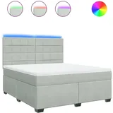 vidaXL Boxspringbett 180 x 200 cm Hellgrau