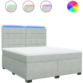 vidaXL Boxspringbett 180 x 200 cm Hellgrau
