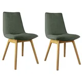 Andas Esszimmerstuhl »Ramon« (Set) 2 Stk.mit Massivholzbeinen, verschiedene Stoffe, grün