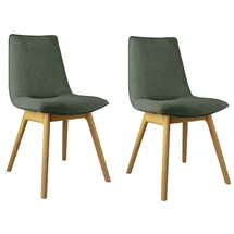 Andas Esszimmerstuhl »Ramon« (Set) 2 Stk.mit Massivholzbeinen, verschiedene Stoffe, grün