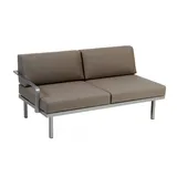 Sylt Alu Modul 150 x 84 cm Arm rechts - 10 - carbon D11 - naturegrey