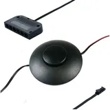 Kalb Material Für Möbel kalb | Fußschalter, dimmbar, LED Mini-Stecksystem, schwarz, mit 6-fach Adapter