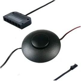 Kalb Material Für Möbel kalb | Fußschalter, dimmbar, LED Mini-Stecksystem, schwarz, mit 6-fach Adapter