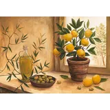 Home Affaire Kunstdruck »A. S.: Olive and lime«, 99/69 cm, beige
