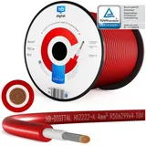 HB-DIGITAL Solarleitung H1Z2Z2-K Solarkabel 4mm2 PV Kabel Photovoltaik Solarkabel, Solarstecker, (10000 cm), TÜV Rheinland zertifizierte PV Kabel rot
