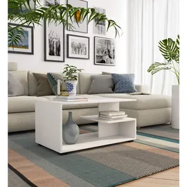 Milord Couchtisch Weiß Holz 90 x 45 x 51 cm