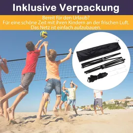 Homcom Badmintonnetz Schwarz, Kunststoff/Metall