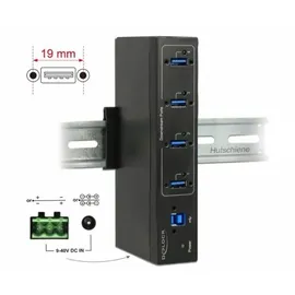 DeLock 63309 USB-Hub 4 x USB 3.0 Typ-A mit 15 kV ESD Schutz