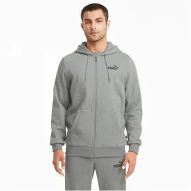 Puma Essentials Small Logo Fleece-Kapuzenjacke Herren 03 medium gray heather S