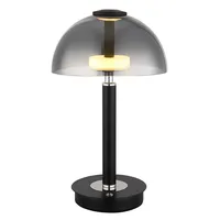 GLOBO Tischleuchte Rauchglas Schwarz