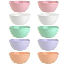 ENGELLAND 10er Set Schalen Müslischalen Dessertschalen Salatschale Suppenschale Reisschale Bowl bunt aus Kunststoff BPA-frei groß 900 ml