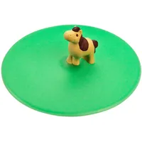 LURCH 210834 Mein Deckel Beach Hoftiere Pony, Glasabdeckung aus BPA-freiem Premium-Platin-Silikon, Ø 10,5cm,