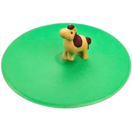LURCH 210834 Mein Deckel Beach Hoftiere Pony, Glasabdeckung aus BPA-freiem Premium-Platin-Silikon, Ø 10,5cm,