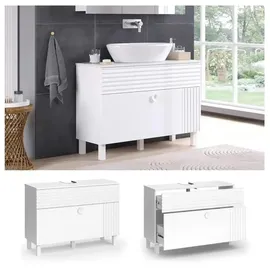 Vicco Waschbeckenunterschrank Sola 100,2 x 72,4 cm mit 2 Schubladen