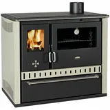 EEK A+ Kaminofen mit Backfach und Herdplatte  Prity GT FS S DR IVORY 15 kw Ofen Dauerbrandofen Werkstattofen Schwedenofen