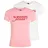Tommy Hilfiger Tommy Jeans T-Shirt TJW 2PACK ESSENTIAL LOGO TEE (Packung, 2-tlg) mit Logodruck rosa XL (42)