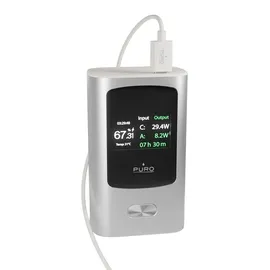 PURO 45w 10000mah mit Display Usb-a, Usb-c, - Grau