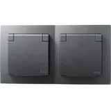 McPower Steckdosen-Set Flair 2 St. Anthrazit