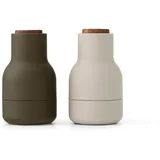 Audo Bottle Grinder Salz- und Pfeffermühle Smal Hunting green beige | 2er Set