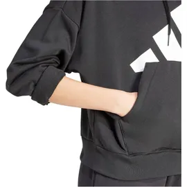 adidas Essentials Big Logo French Terry Loose Kapuzenpullover Black / White M