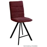 58 aufm Kessel Esszimmerstuhl Thekenstuhl drehbar (2er-Set) Devonne 47x109x60 Schwarz/Anthrazit (Lieferung bis Verwendungsstelle, 4 St), Stabiles Gestell aus Metall pflegeleichter Bezug aus Microfaser lila