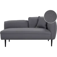 Beliani Chaiselongue Bouclé Dunkelgrau