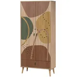 Dmora Kleiderschrank Kurma 80 x 190 x 45 cm Mehrfarbig