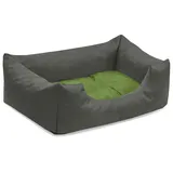 BedDog Hundebett Mimi, Hundesofa aus Cordura, Microfaser-Velours, waschbares Hundebett Vier-eckig