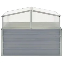 vidaXL Gewächshaus Grau Verzinkter Stahl 100×100×85 cm