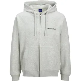 JACK & JONES Norrebro Kapuzensweatjacke Herren Hellgrau/Weiß L