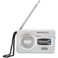 Zunate Tragbares AM/FM-Radio, Notfall-Wetternachrichten-Taschenradio mit Lautsprecher und Kopfhöreranschluss, für Outdoor-Reisen, Wandern, Camping