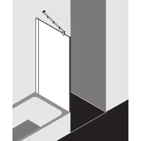 Kermi Pasa XP Seitenwand verkürzt neben Badewanne PXTVD100161UK 100x160cm, silber mattglanz, ESG Opaco,