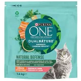 PURINA ONE DUAL NATURE KATZENFUTTER TROCKENFUTTER MIT SPIRULINA LACHS 3 x 1,4 Kg