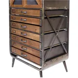 MCW Hochschrank F91 60 x 128 x 33 cm Braun/Schwarz