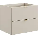 Lomadox Waschtischunterschrank 2 Schubladen 60 x 0 x 0 cm Kaschmir Matt