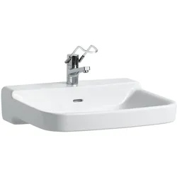 Waschtisch barrierefrei PRO LIBERTY 550x650x190 1 Hahnloch mit Überlauf weiß