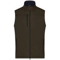 Men's Softshell Vest Klassische Softshellweste im sportlichen Design aus recyceltem Polyester braun, Gr. L