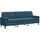 vidaXL Sofa 3-Sitzer mit Zierkissen Blau 210 cm Samt