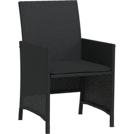vidaXL Bistro-Set 3-tlg. Schwarz