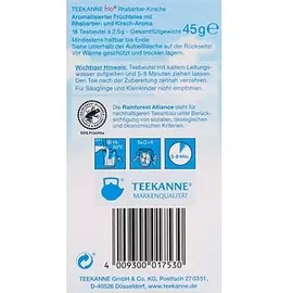 Teekanne Rhabarber-Kirsche Teebeutel 18 x 2,5 g