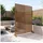 casa.pro Trennwand Kekan Raumteiler 180 x 120 cm Sichtschutz Outdoor Indoor Raumtrenner Terrasse Balkon verzinkter Stahl Paravent Braun