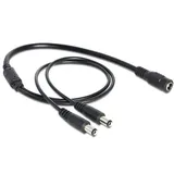 DeLock Strom Anschlusskabel 0.5m Schwarz