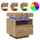 vidaXL Nachtschrank mit LED-Leuchten Artisan-Eiche 40 x 39 x 48,5 cm Braun