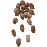 Ciieeo 20 Stück Halloween-Schädel Miniatur-Schädelkopf Figur Skelett-Schädel Kunststoff-Schädelkopf Basteln Horror Winziger -Kopf-