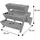 MCW Pflanztreppe MCW-O15 56 x 56 x 70 cm Anthrazit